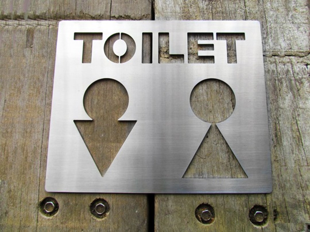 ＊设计品＊不锈钢TOILET厕所标示牌、化妆室挂牌、卫生间吊牌、洗手间标示牌、洗手间指示牌 - 摆饰 - 纸 银色