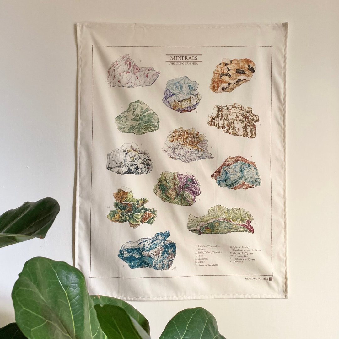 暑时的矿石图鉴 挂布 - 海报/装饰画/版画 - 棉 