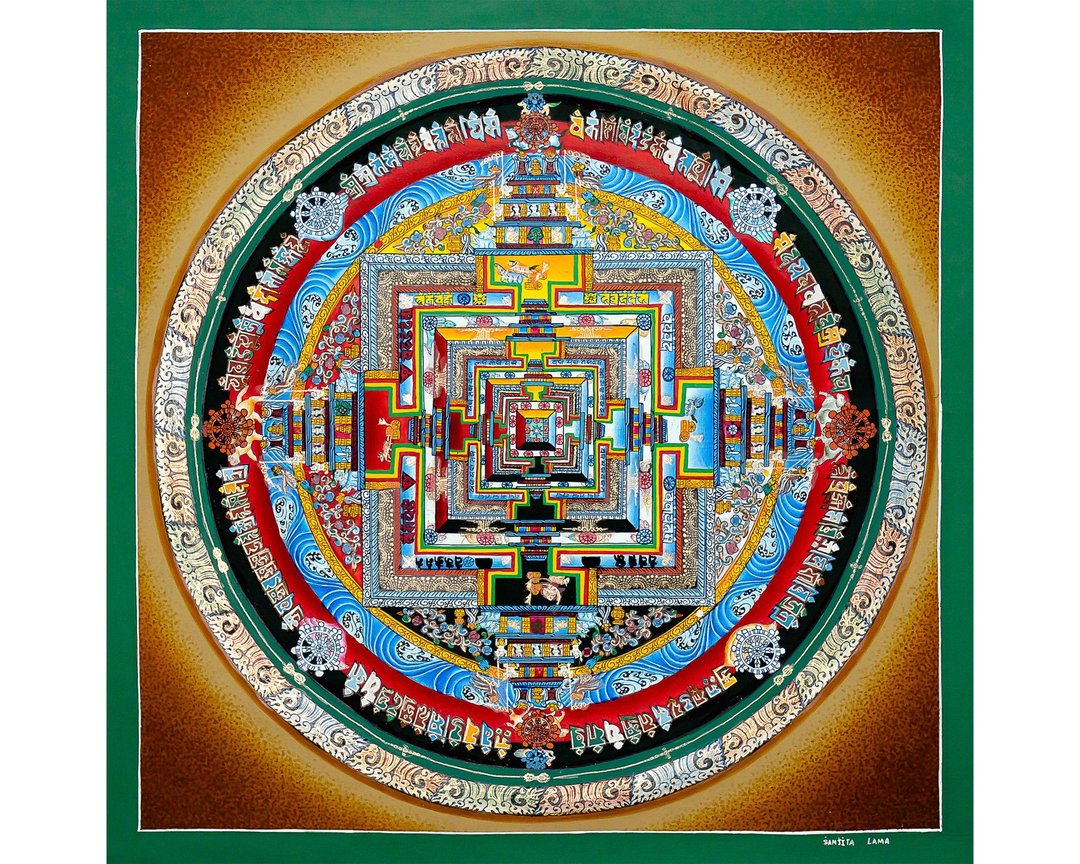 藏传时轮曼荼罗唐卡 – 宇宙之图 - 墙贴/壁贴 - 其他材质 多色