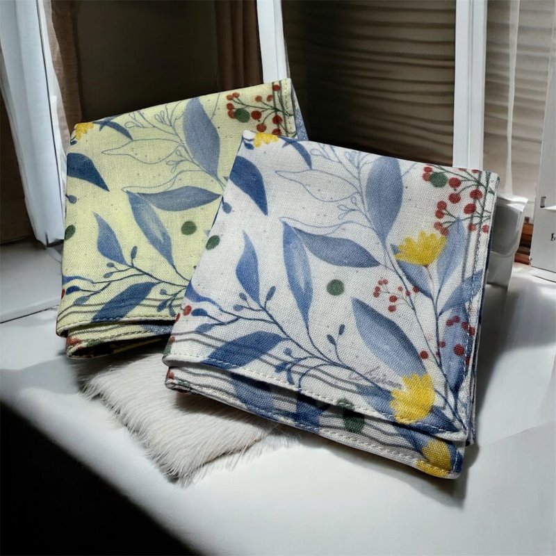 me time II - Gentle and firm 温柔而坚定 亲肤双层二重纱小手帕 - 手帕/方巾 - 棉．麻 