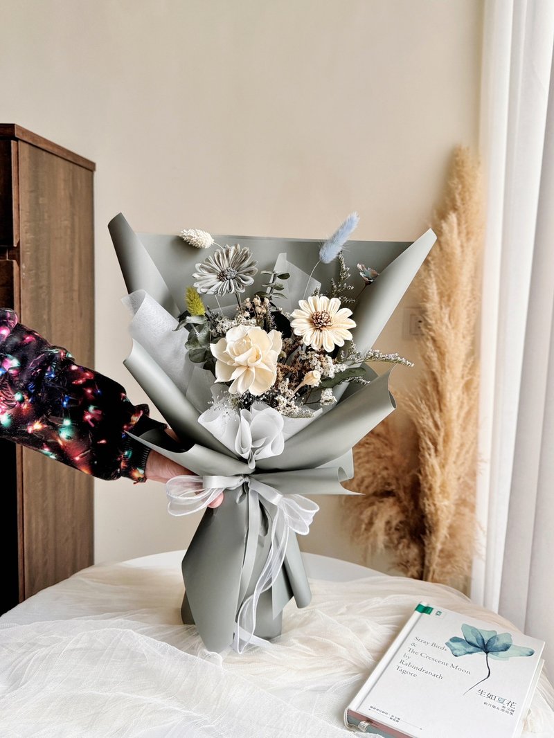 银河 蓝色系 干燥花束 毕业花束 - 干燥花/捧花 - 植物．花 蓝色