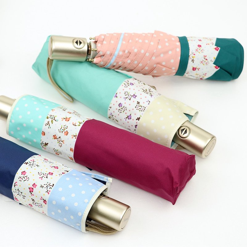 【和风花穗】省力轻量自动伞·日式小碎花/文创版降温伞 - 雨伞/雨衣 - 聚酯纤维 多色