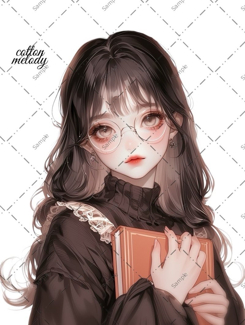 original sticker no.785B 人物贴纸 原创贴纸 人物贴纸 女孩贴纸 原创人物贴纸 - 贴纸 - 纸 
