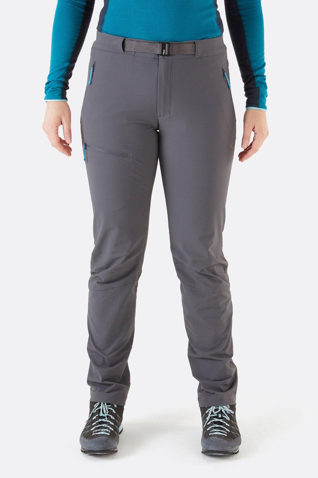 【RAB】Incline AS Pants Wmns 防风防泼水软壳长裤 女款 石墨灰 - 女装运动裤 - 聚酯纤维 灰色