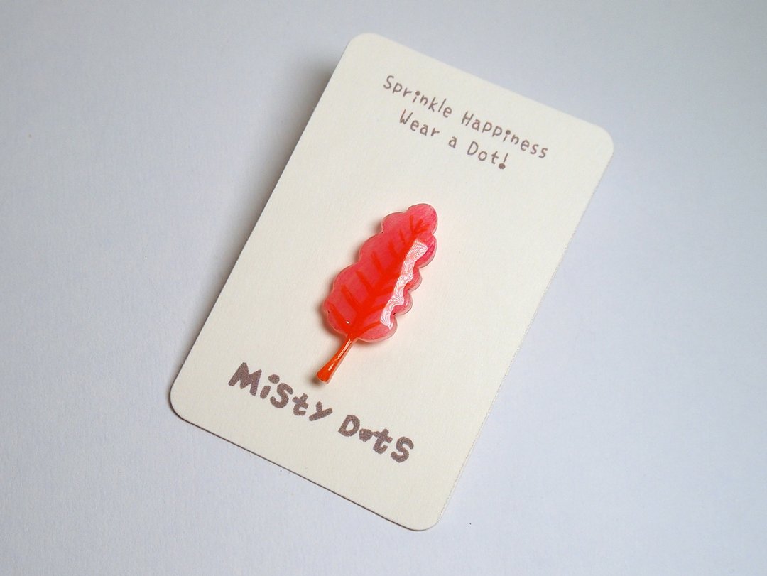【Misty Dots 】MDB09 小树胸针/ 925银/ 手工礼物/ 定制化 - 胸针 - 塑料 粉红色
