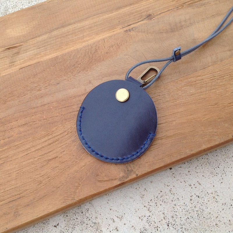 GOGORO钥匙皮套,感应 手工缝制,真皮【届时皮革】深蓝色 - 钥匙链/钥匙包 - 真皮 蓝色