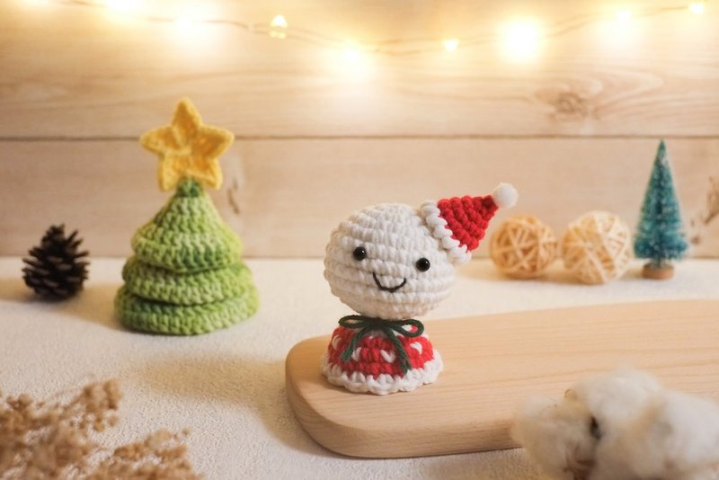 【毛线编织成品】圣诞节晴天娃娃 - 玩偶/公仔 - 其他材质 红色