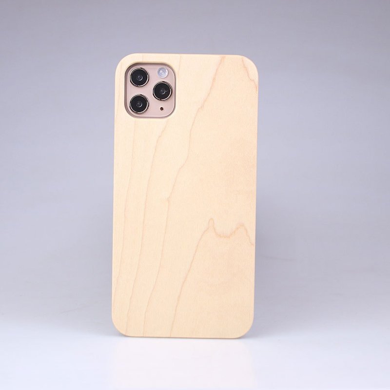 白楓木手机殻手机套保护套iPhone 14 13 12 11 mini Pro Max X XS - 手机壳/手机套 - 木头 咖啡色