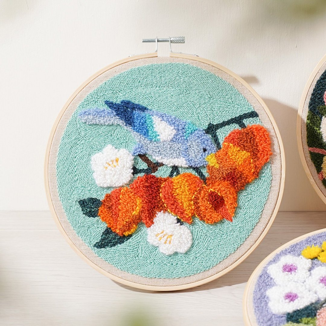 【秋色】戳绣材料包 俄罗斯刺绣 花鸟 (不含戳针) | Xiu Crafts - 编织/刺绣/羊毛毡/裁缝 - 绣线 多色