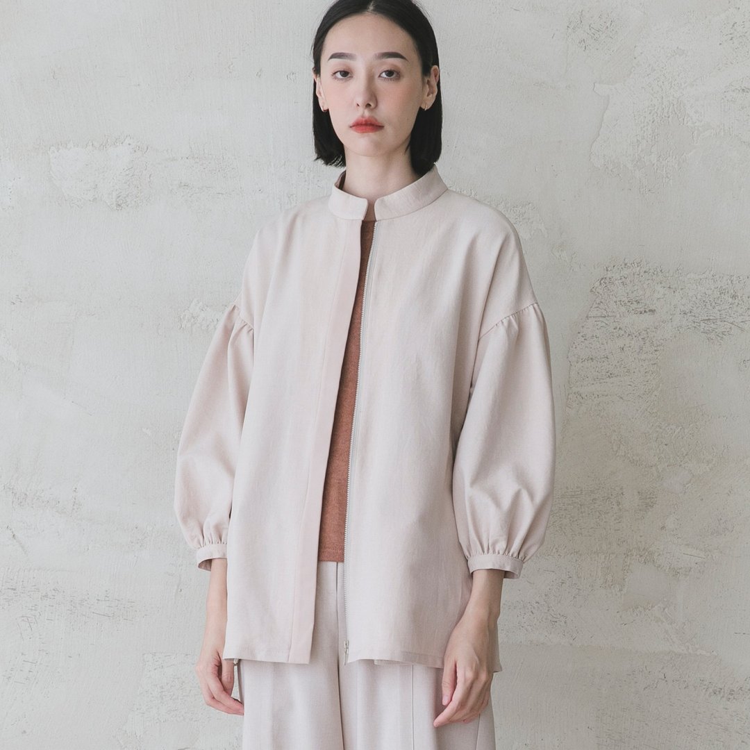Wandering_飘零拼接外套_9AF300_裸肤 - 女装休闲/机能外套 - 棉 粉红色