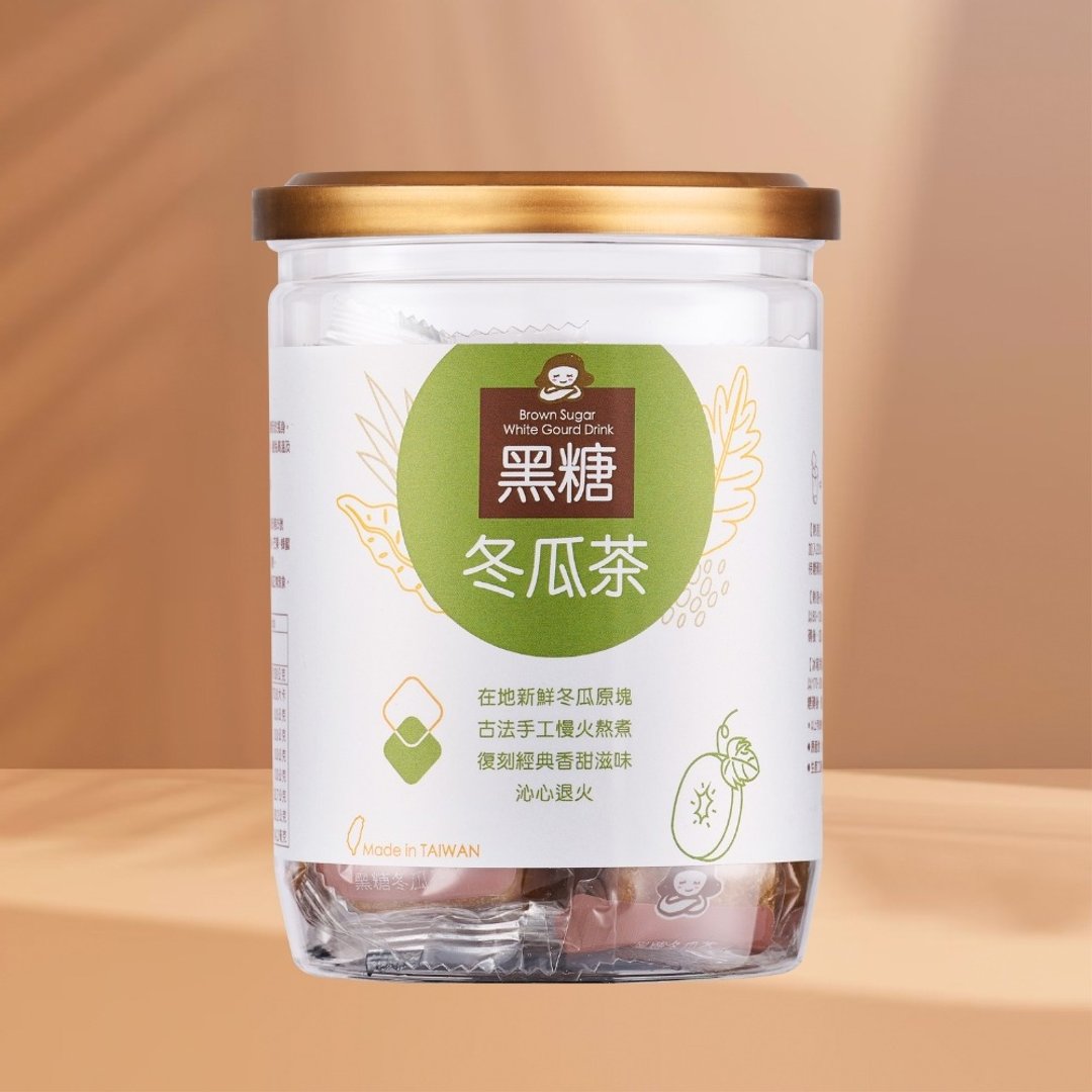 黑糖冬瓜茶 | 17gx12入/罐 | 婚礼小物 伴娘礼 送礼 黑糖块 茶砖 - 蜂蜜/黑糖 - 其他材质 咖啡色