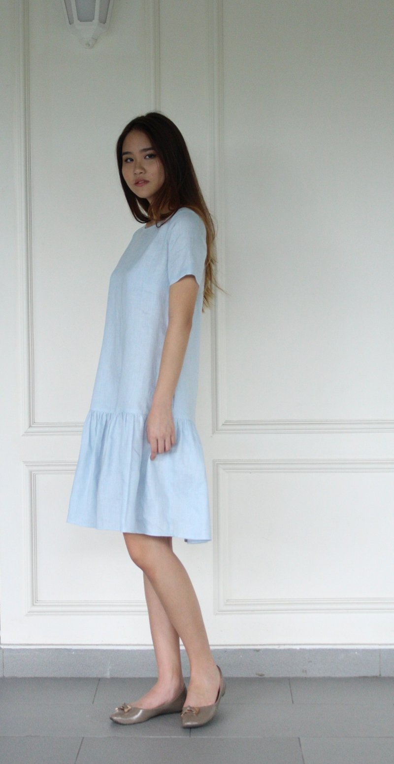 linen dress / women clothing / casual linen dress / natural linen dress E44D - 洋装/连衣裙 - 亚麻 