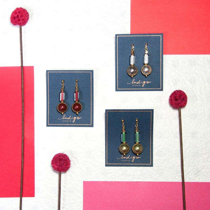 Indigo Studio圣诞限量礼盒 耳针/耳夹 - 台港澳免运 - 耳环/耳夹 - 其他金属 多色