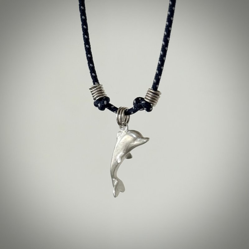 925 纯银海豚 项链绳款 Dolphin - 项链 - 纯银 