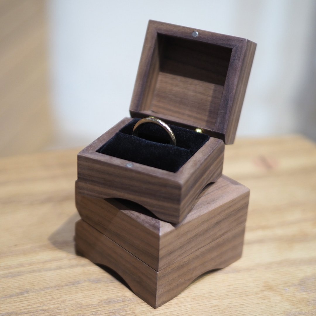 Burumu Burokku Ring Box 戒指盒 收纳 - 收纳用品 - 木头 咖啡色