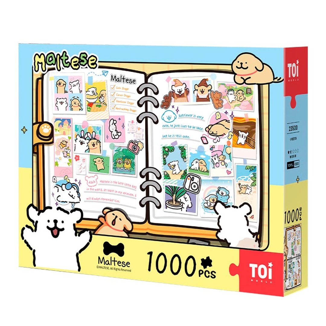 TOi图益 小狗回忆簿 可爱狗狗漫画风拼图1000片 成人治愈收藏摆饰 - 拼图 - 纸 多色