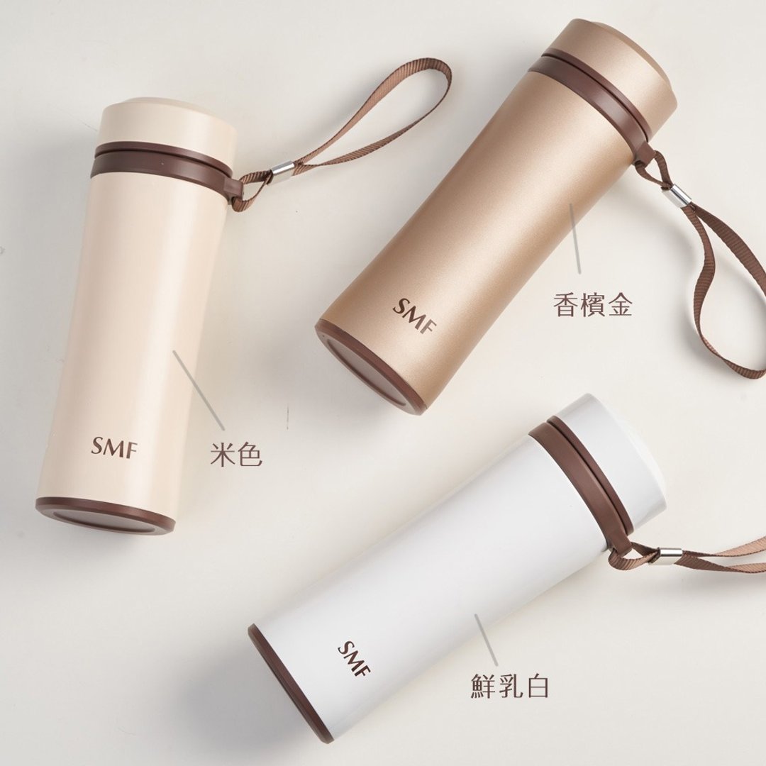 【雷雕定制】SMF 骨瓷保温杯 3 升级 牵手杯腕带款 420ml B42FS - 保温瓶/保温杯 - 瓷 