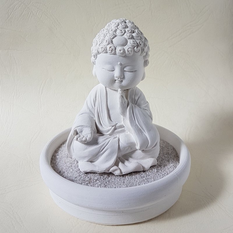 母亲节佳礼净念吉祥小佛之怀慈 小盘套组 扩香套组 居家香氛 - 香薰/精油/线香 - 其他材质 白色