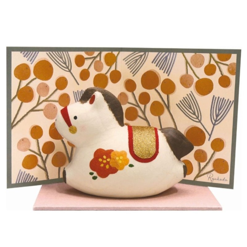 马年和纸手作摆饰－南天松屏跳马 - 摆饰 - 陶 