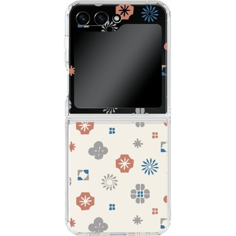 【预购】三星手机壳/Samsung Galaxy Z Flip5/经典花色/珊瑚红蓝 - 手机壳/手机套 - 其他材质 红色