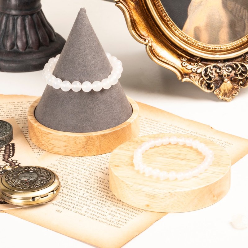 【无瑕】皓白羽翼-白玛瑙手链 - 手链/手环 - 水晶 多色