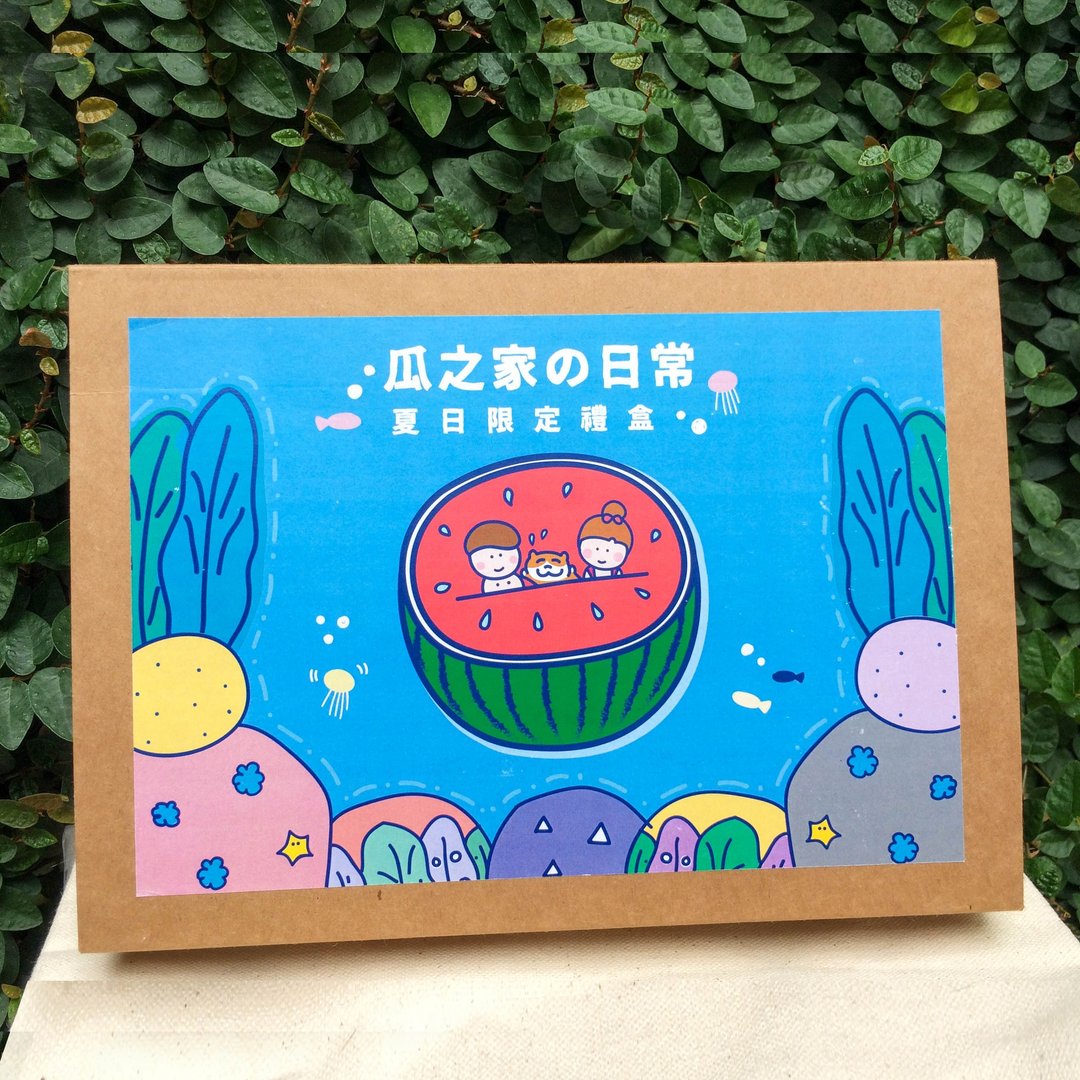 西瓜の礼盒 手工帆布组 交换礼物 Canvas Bag Gift - 手提包/手提袋 - 棉 红色