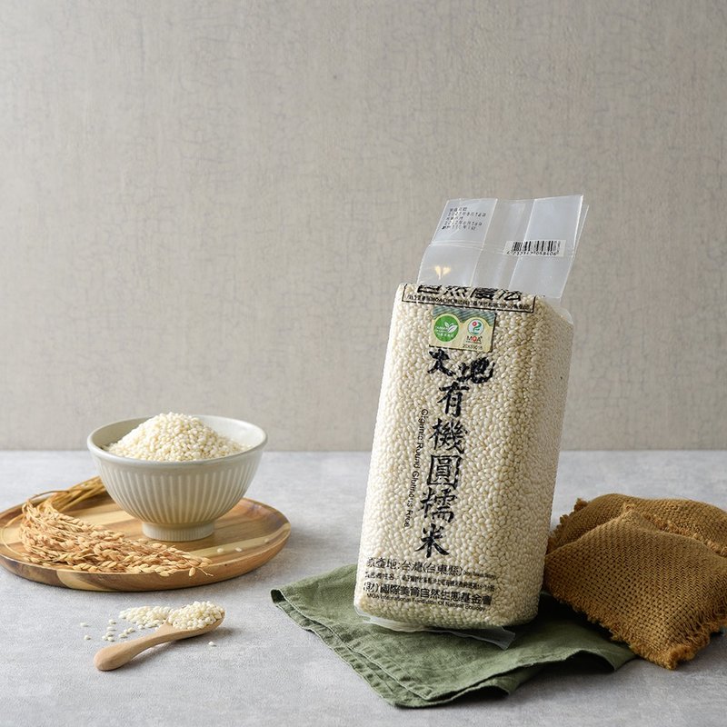 【共好粮仓】池上米  大地有机圆糯米 1.5kg - 五谷杂粮/米 - 新鲜食材 白色