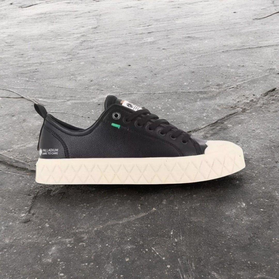 PALLADIUM ACE RE-VEGAN LTH 菱纹底松饼鞋 黑 74458-008 - 男款休闲鞋 - 其他材质 多色