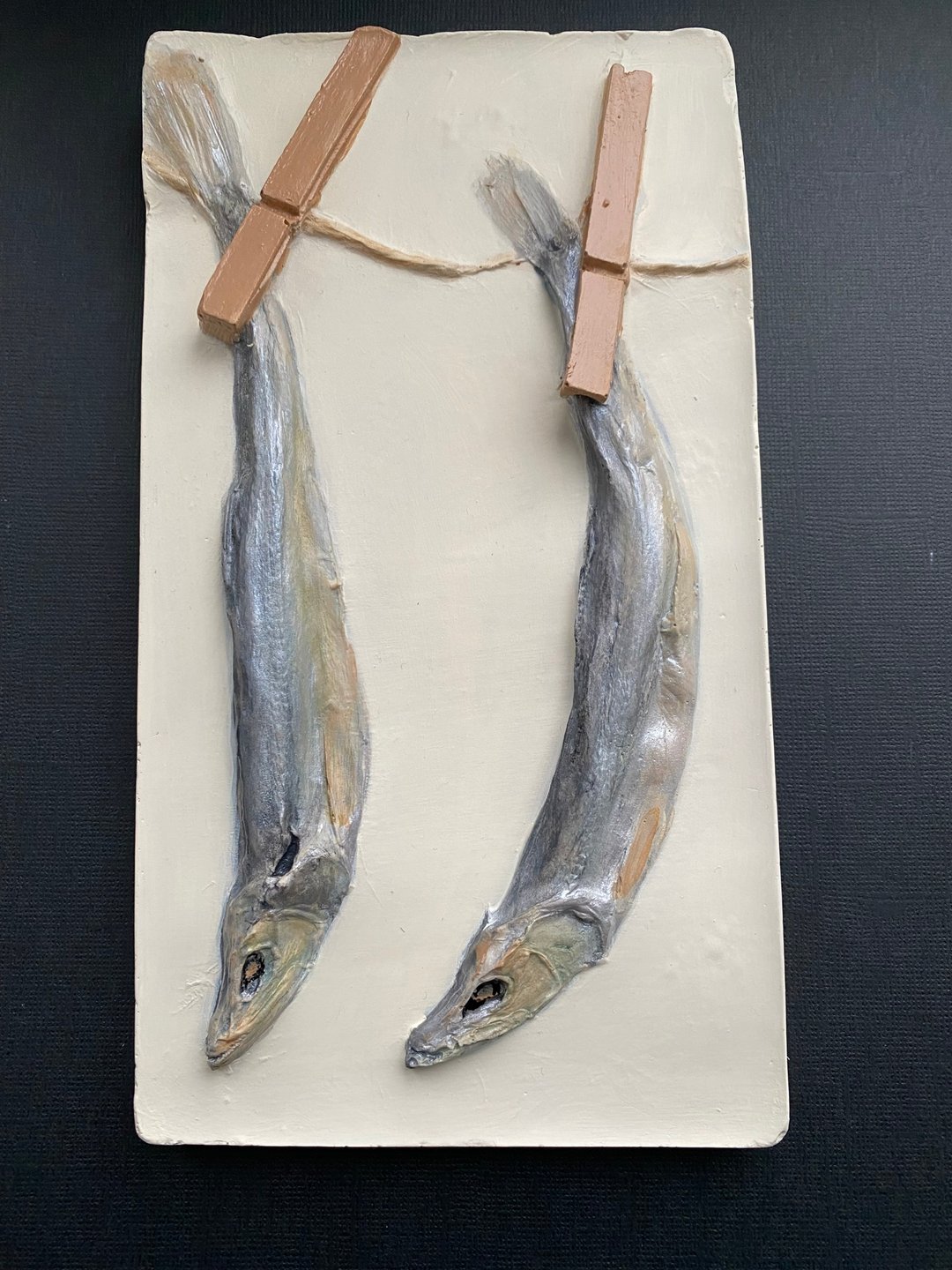 壁挂融化鱼浅浮雕鱼画墙装饰浅浮雕墙艺术 - 墙贴/壁贴 - 其他材质 