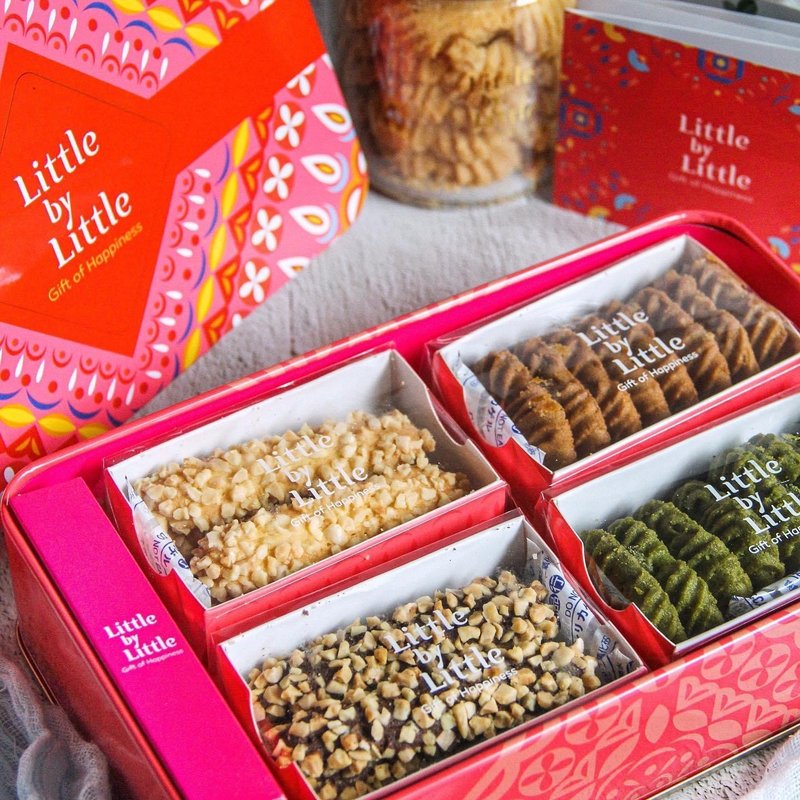 手工曲奇礼盒 - 手工饼干 - 新鲜食材 粉红色