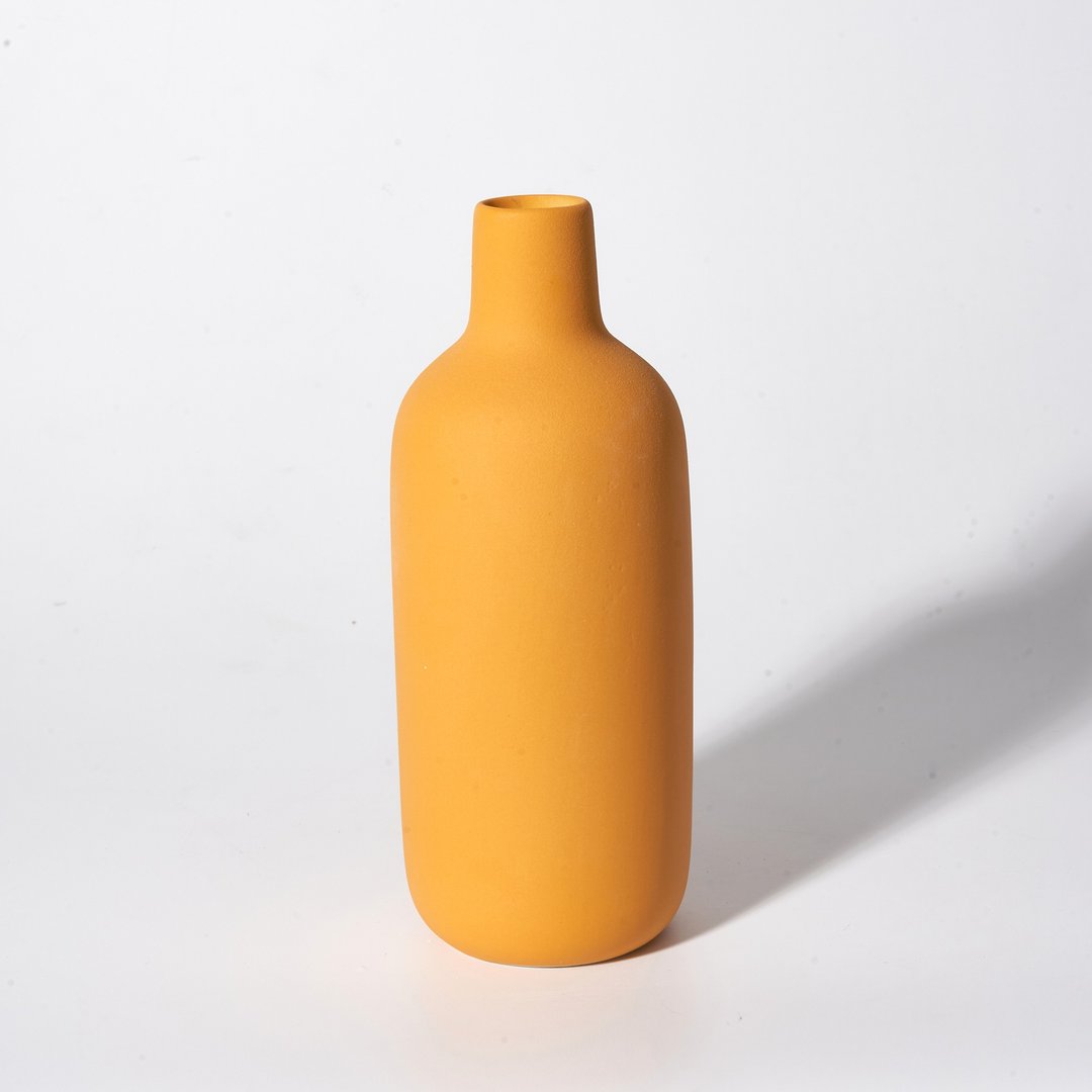 Asahi 暖日晨光花瓶 - 花瓶/陶器 - 陶 黄色