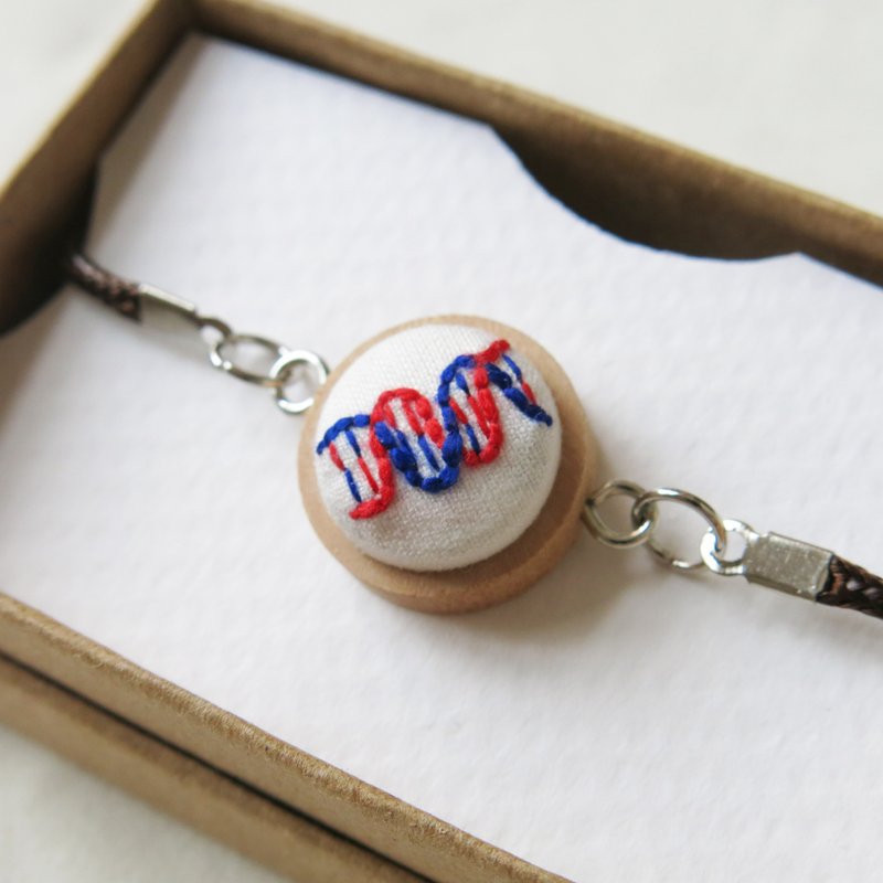 终生学习系列 DNA 基因刺绣手绳/手链 - 手链/手环 - 绣线 