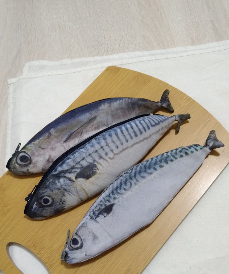 鲭鱼【さば】 | 拉链袋 Zippered Pouch -附手挽带 - 其他 - 其他材质 蓝色