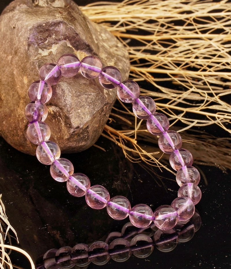 紫阿赛斯特莱 8mm 水晶手链 ( Purple Azeztulite 8mm Bracelet ) - 手链/手环 - 水晶 