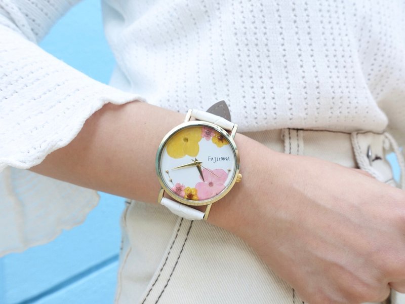 赏花手表 (绣球花) 干花|定制|个人化 - 女表 - 植物．花 多色