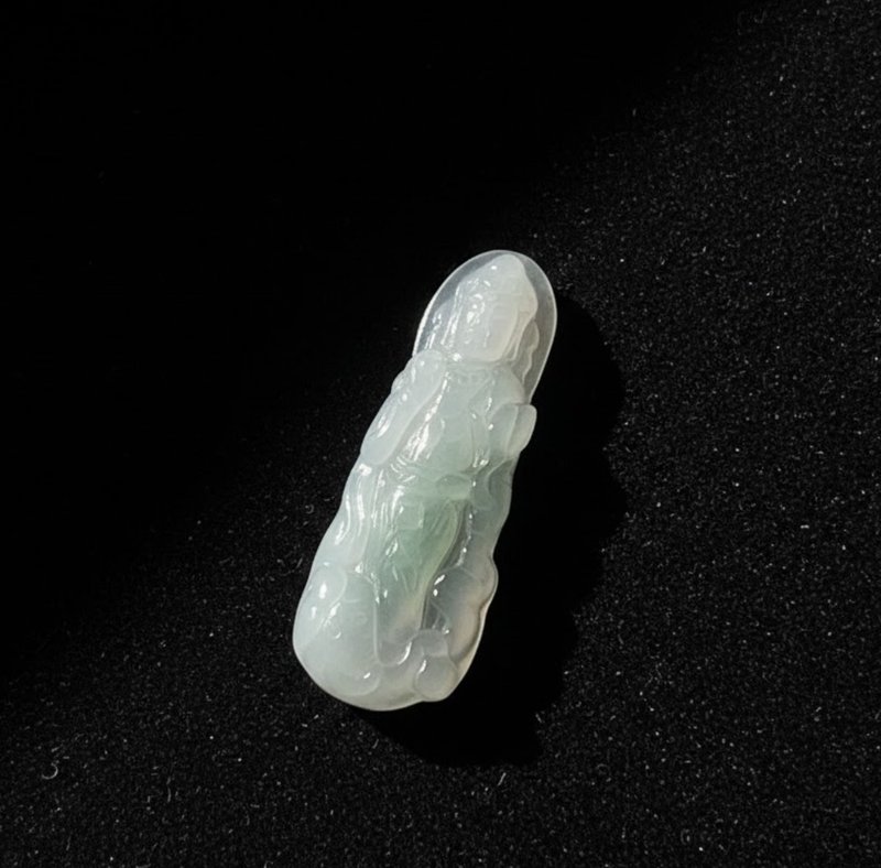 【属龙/蛇本命佛】冰种飘绿普贤菩萨 | 天然缅甸翡翠A货 | 送礼 - 其他 - 玉石 多色