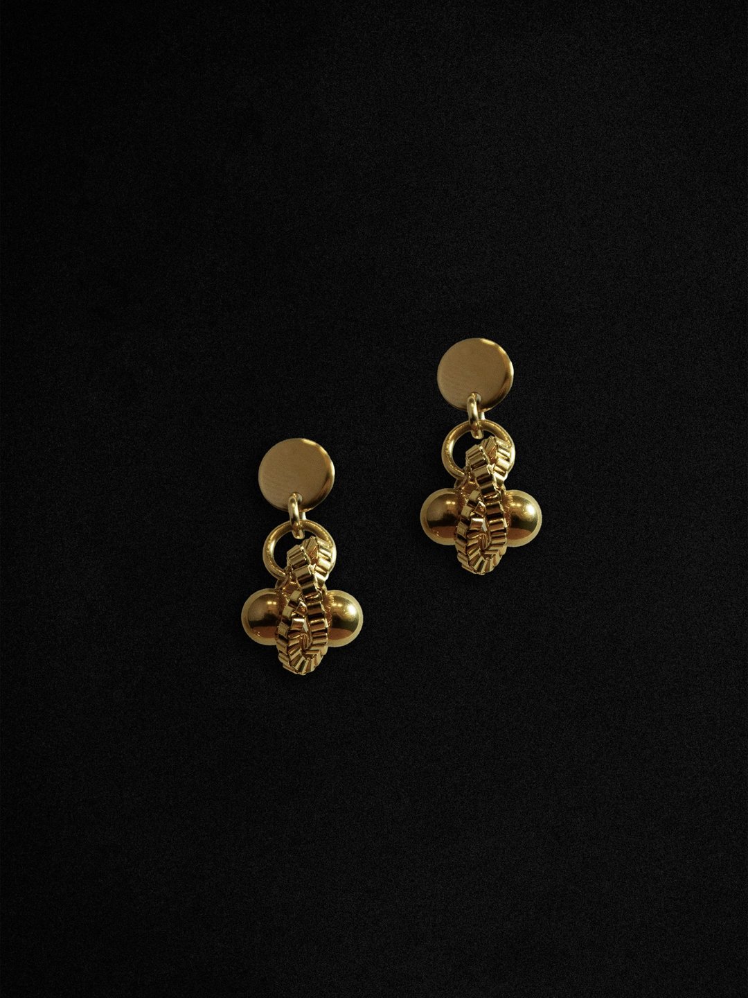 YARD YARN — Sofia Earrings - 耳环/耳夹 - 不锈钢 金色