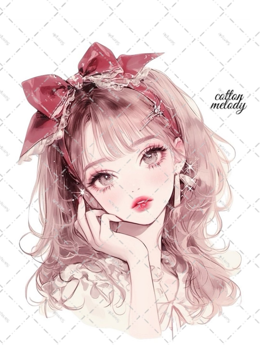 original sticker no.5590 人物贴纸 原创贴纸 人物贴纸 女孩贴纸 原创人物贴纸 - 贴纸 - 纸 