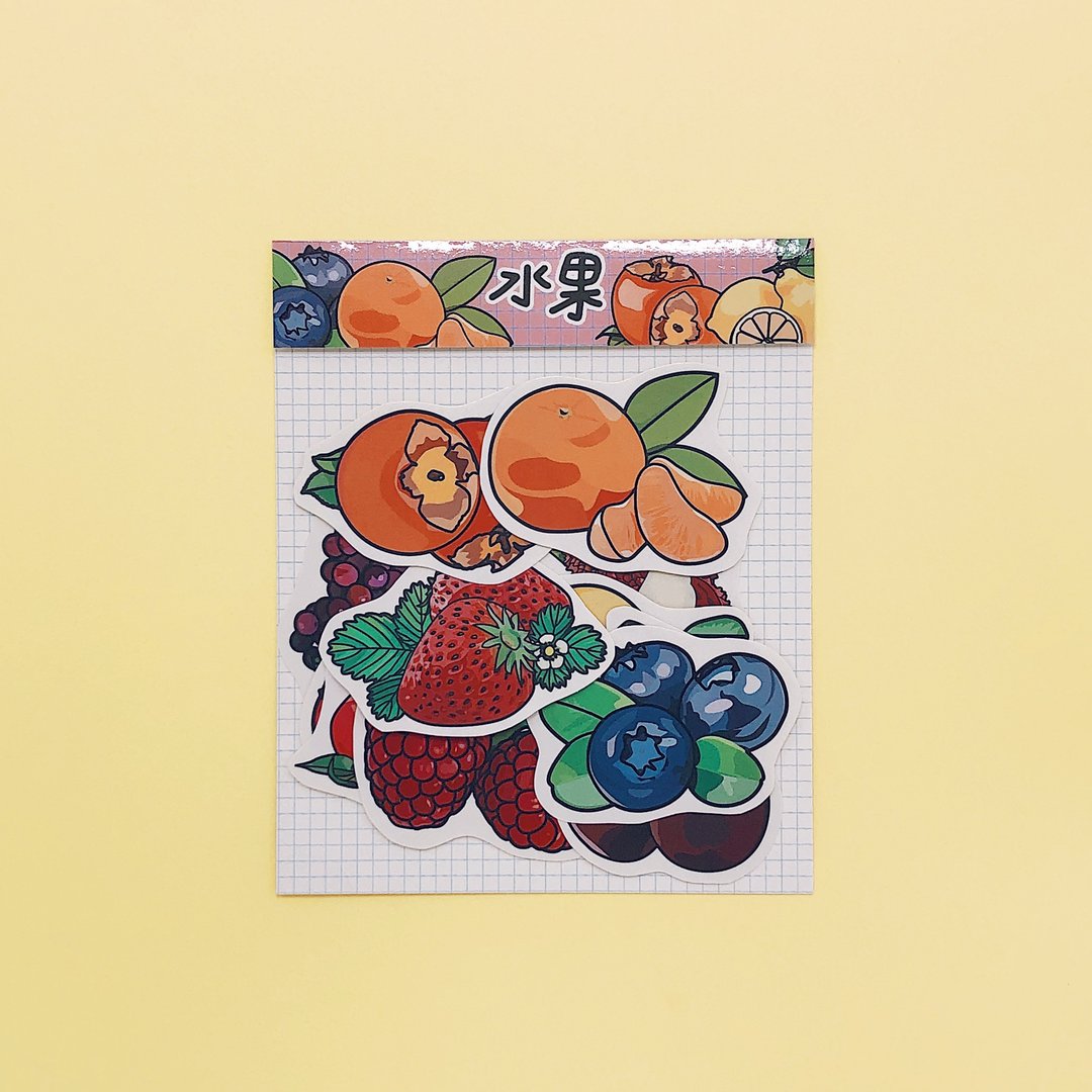 一起来吃水果∣贴纸包 - 贴纸 - 纸 多色