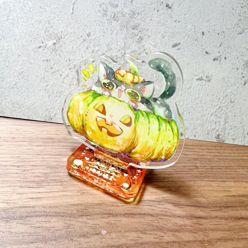 万圣节-硅胶压克力立牌印章 - 印章/印台 - 压克力 橘色