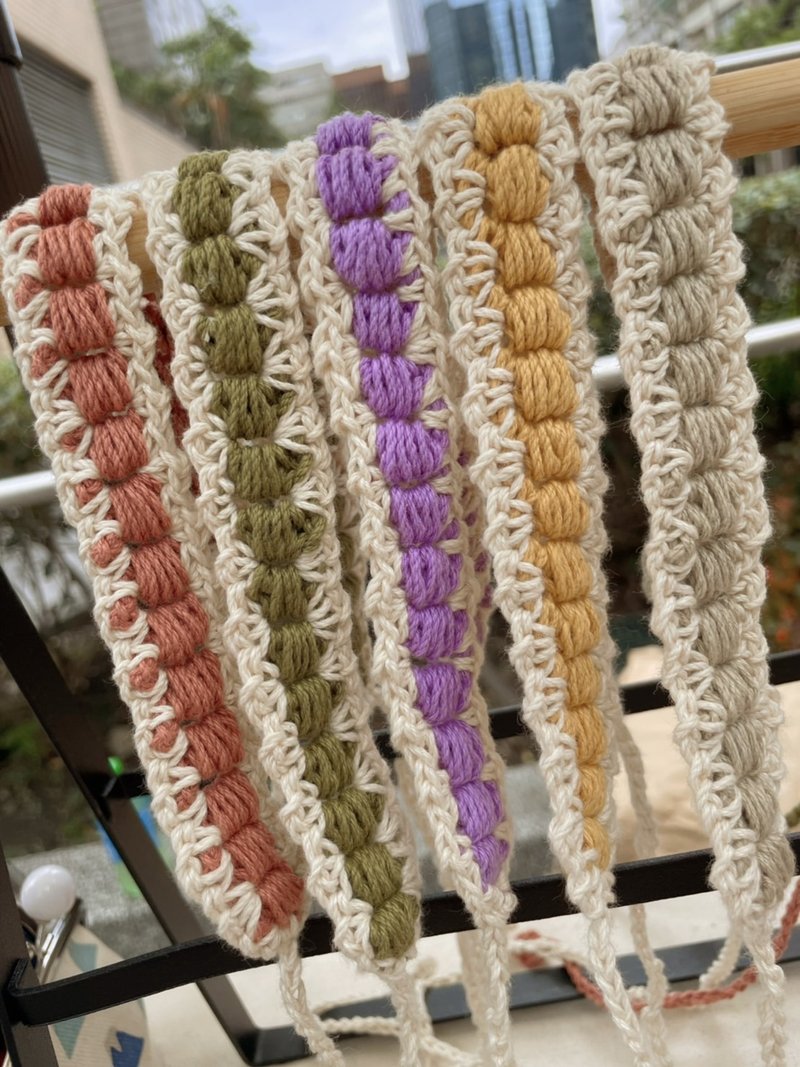 糖果编织发带/手作/发饰 - 发饰 - 棉．麻 