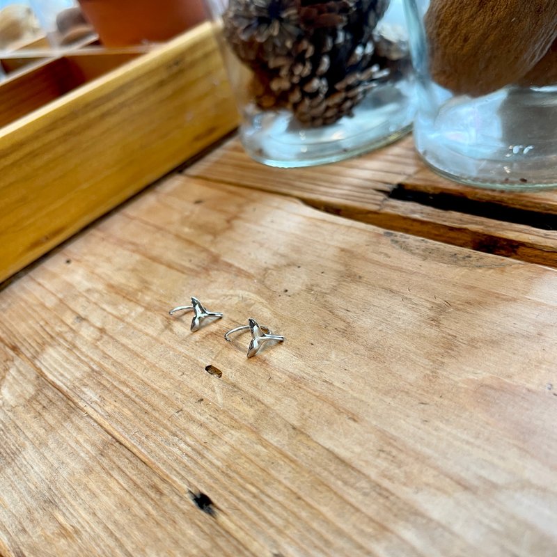 我就是不要耳扣-鱼尾 - 耳环/耳夹 - 纯银 