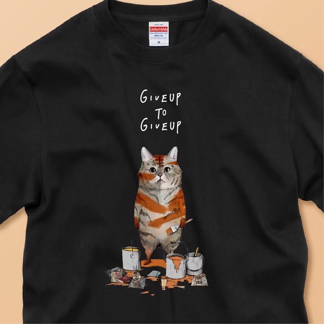 想变成老虎的猫 / 安心品质 / 经典纯棉T恤 - 女装 T 恤 - 棉 白色