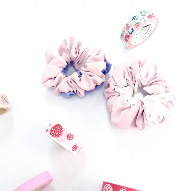 Dr.Pumpkin大肠花儿发圈(大肠圈)-【撞色】巨蟹Cancer与天蝎Scorpio - 发饰 - 棉．麻 粉红色