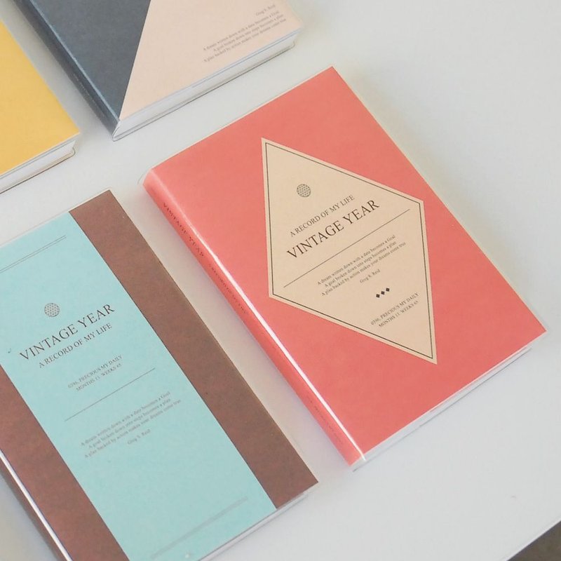 Seeso-复古色块万年历周志-蜜桃橘,SSO31633 - 笔记本/手帐 - 纸 橘色