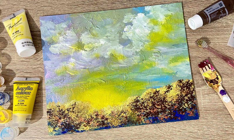 日出曙光 压克力原创作品 - 海报/装饰画/版画 - 棉．麻 