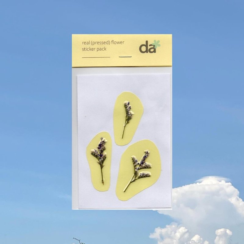 花痴贴纸，草花图案 - 贴纸 - 塑料 紫色