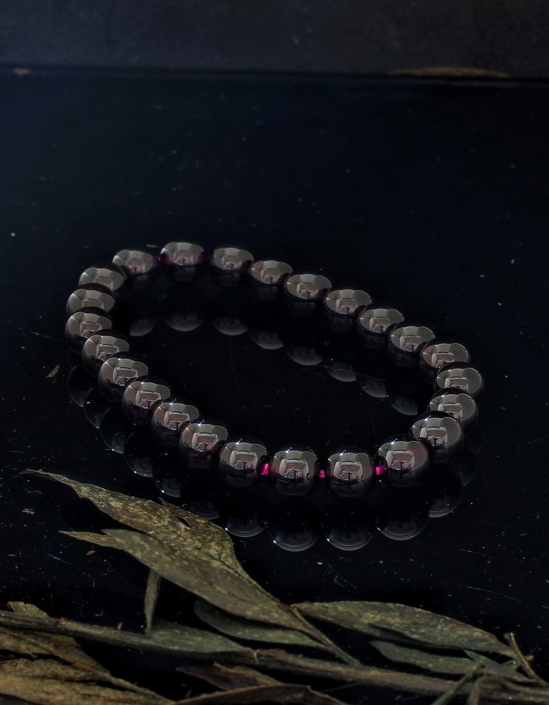石榴石 8mm 手錬 ( 8mm Garnet Bracelet ) - 手链/手环 - 水晶 