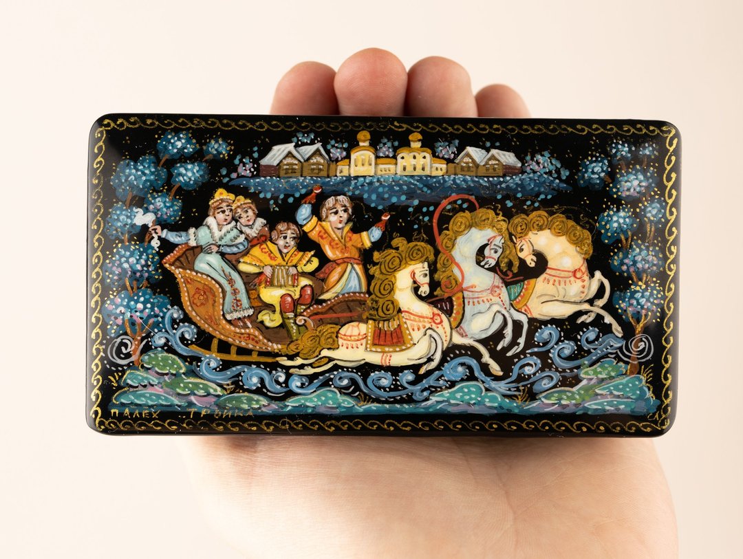 Painted jewelry box, Personalized Lacquer jewelry box, Lacquer Box - 收纳用品 - 其他材质 