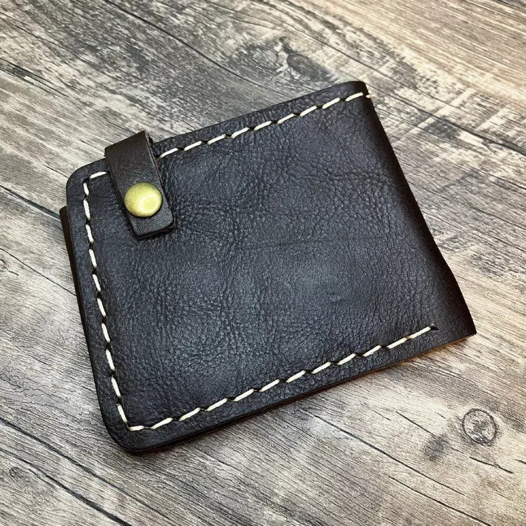 Timeless Leather 男用 复古牛皮 纯牛皮 手工 卡片钱包 - 皮夹/钱包 - 真皮 多色